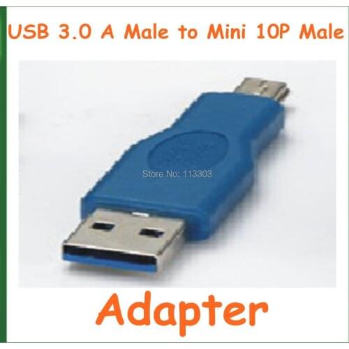 5pcs USB 3.0 A Male to Mini 10P Male Adapter USB3.0 AM to Mini Male 10P Connector Extender Converter