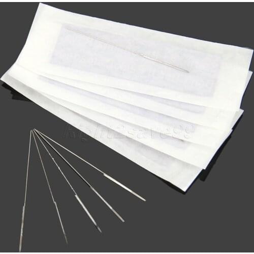 50Pcs 3R Tattoo Needles Eyebrow needles Eyeliner Lips Round pins for Permanent Makeup Tattoo professional stainless steel