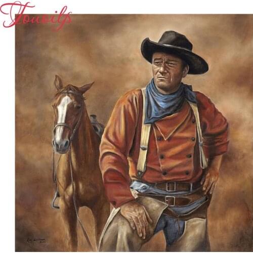 5D Full Square DIY Diamond Painting Cowboy John Wayne portrait Home Decorative Diamond Embroidery diamond mosaic 3d Cross Stitch