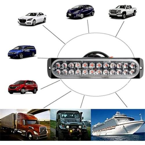 72W Truck / truck 12-24v side body warning light 24LED ultra-thin strobe light strobe light Car Accessories