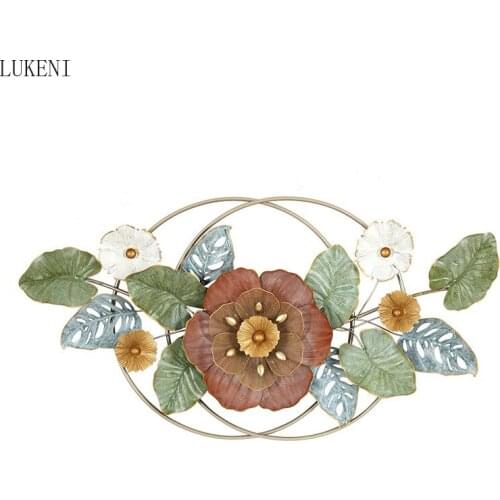 American Wrought Iron Wall Decoration Flower Wall Decoration Clothing Store Creative Living Room Sofa Background Wall Hangings