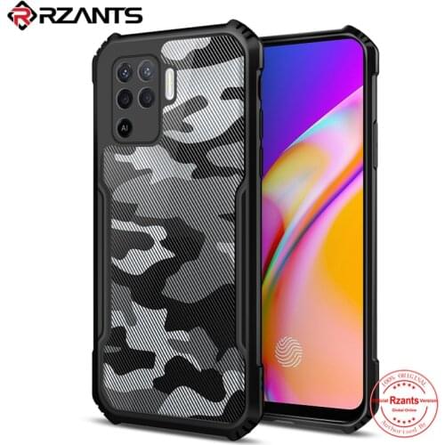 Rzants For OPPO A94 OPPO A54 F19 Pro Oppo Reno 5F Reno5 Lite Case Hard Camouflage Shockproof Slim Crystal Clear Cover