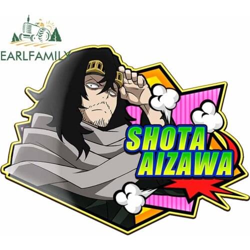 EARLFAMILY 13cm x 10cm for Hero Action My Hero Academia Smash Vinyl Car Wrap Car Stickers Suitable for VAN RV Decals