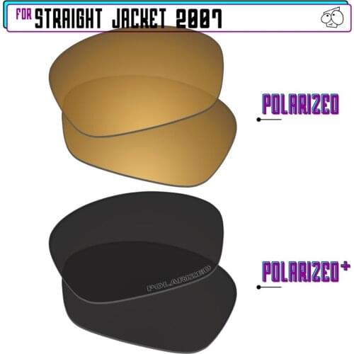 EZReplace Polarized Replacement Lenses for - Oakley Straight Jacket 2007 Sunglasses - BlackPPlus-GunmetalP