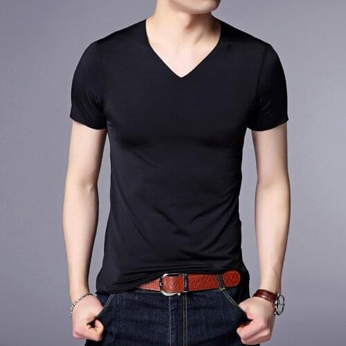 MRMT 2021 Brand New Mens T-Shirt Summer Fashion Solid Color T Shirt MenS V-Neck Short-Sleeved Shirt TShirt
