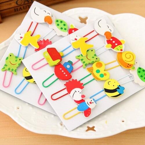 Cartoon Paper Clip Bookmark Animal Model Cute Paper Clip Creative Office Supplies Half Letter Binder Office Accessories