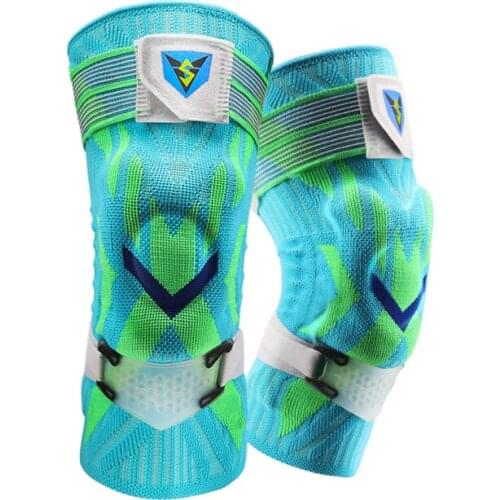 1PC Knee Pads with Straps Silicone Spring Protector Patella Brace for Basketball Cycling Compression Knee Sleeve Support Sports