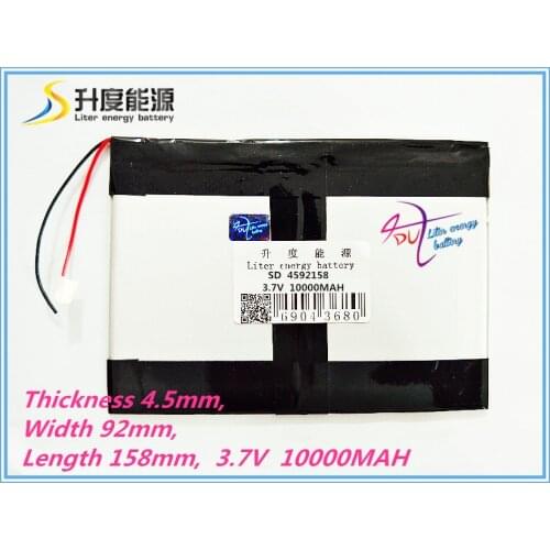 Tablet pc 3.7V,10000mAH (polymer lithium ion battery) Li-ion battery for tablet pc 9.7 inch 10.1 inch [4592158] Free Shipping