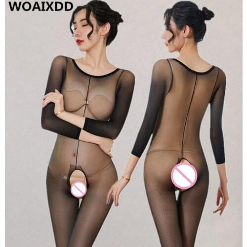 Sexy Bodystocking Women Lingerie Erotic BODYSUIT Body Stocking Intimate baby doll dress Catsuit Nightwear open crotch Babydoll