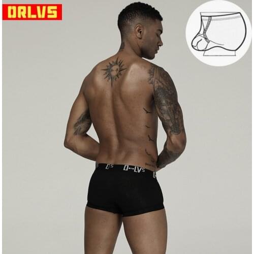 ORLVS Men Underwear Sexy Boxers Cotton Cueca Masculina Breathable Male Panties Ropa Interior Hombre Men Boxers Shorts U Pouch