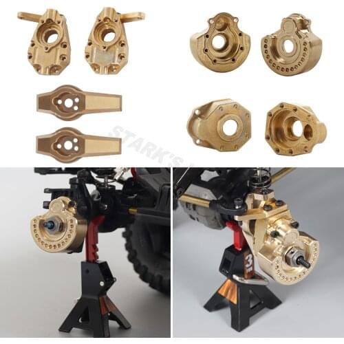 2PCS Brass Front Rear Counterweight Balance Weight Portal Drive Housing for 1:10 RC Crawler Traxxas TRX4 TRX-4