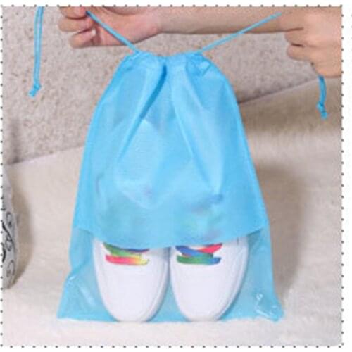 Wholesale Waterproof Package Shoe Pocket Storage Organize Bag Non-woven Fabric Draw Pocket Drawstring Bags Toiletry Bag Case