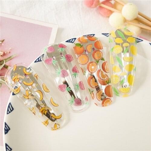 Korean version of the new spring and summer fruit hairpin cloud cute girl side clip hairpin BB clip hair accessories