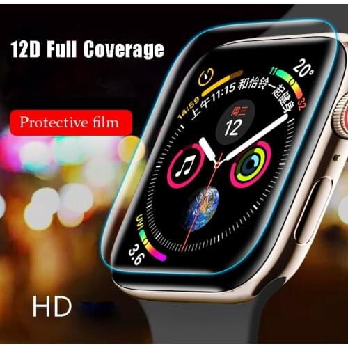 Screen Protector film For Apple Watch 44mm 40mm 42mm 38mm HD Slim Film soft glass watchband apple watch series 6 SE 5 4 3 2 1