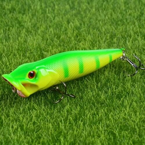 1pcs Hard Popper Fishing Lure 9cm 12g Topwater Crankbait Wobblers Isca Artificial Bait For Bass Carp Pikes Lures