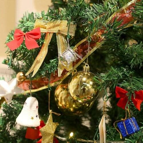10 Hooks Reusable Christmas Tree Hooks Bauble Ornament Hangers Hook Plastic Decoration Decoration Tools Green Xmas S4L3