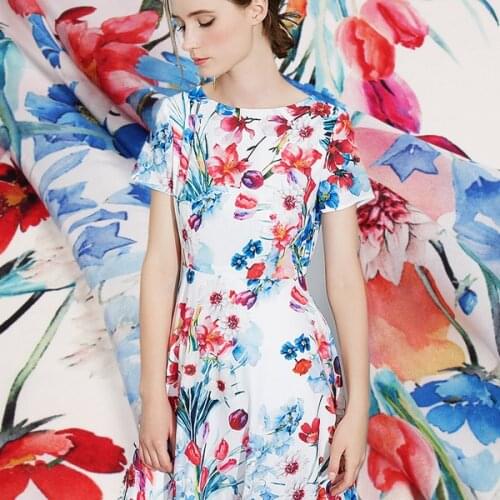 138cm crepe de chine silk fabric Fashion new silk dress fabric Chinese silk fabric wholesale silk cloth