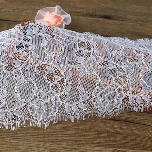 18cm wide light pink lace fabric DIY eyelash lace garment textile decorative fabric