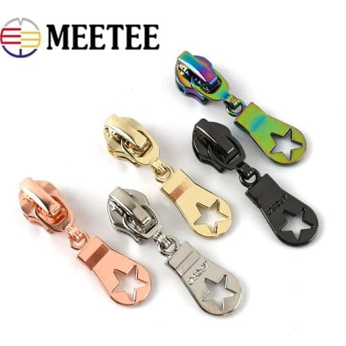 20pcs Meetee Zipper Head for 5# Nylon Zippers Bag Purse Pocket Zips Sliders Repair Kits DIY Sewing Garment Accessories