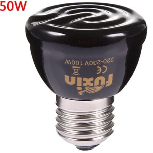 25W/50W/75W/100W E27 Far-Infrared Ceramic Pet Heating Lamp Lizard Tortoise Spider Reptiles Box Heater Warmer Heat Bulb Brooder