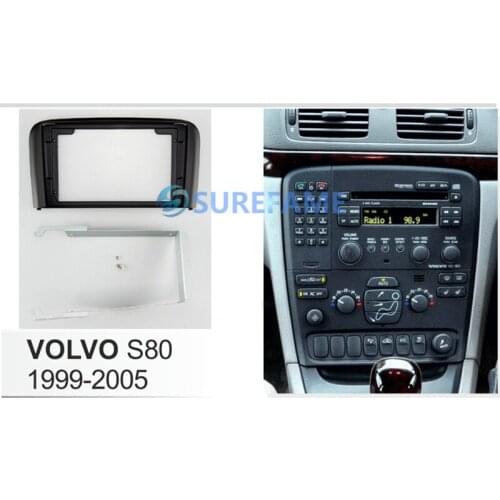 9 inch Car Fascia Radio Panel for VOLVO S80 1999-2005 Dash Kit Install Facia Console Bezel Adapter 9inch Plate Trim Cover