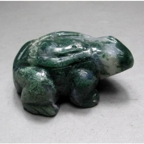 2.2"/59g Agate Frog Handmade Stone Carving - crystals and stones healing Mineral specimen Home Decor feng shui XX0322/07