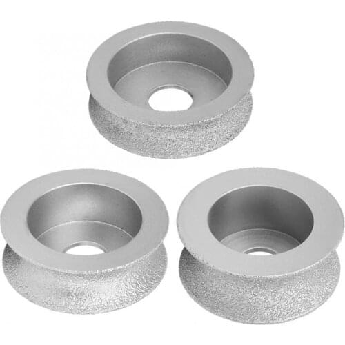 7.3cm OD Brazed Diamond Grinding Wheel 3.0/3.5/4.0cm Height Dry Wet Use Concave Abrasive Wheel For Stone Marble Granite Ceramic