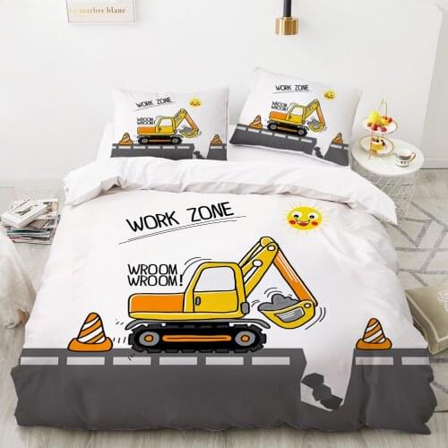 Car Cartoon Kids Bedding set for children baby girls Duvet cover set pillow case Bed linens Quilt cover 240x220 140x200 zone