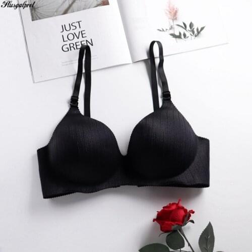 Plusgalpret 75B-95C Wire free Bras For Women Sexy Push Up lingerie For Women bh Zonder Beugel sujetadores Sin Aro