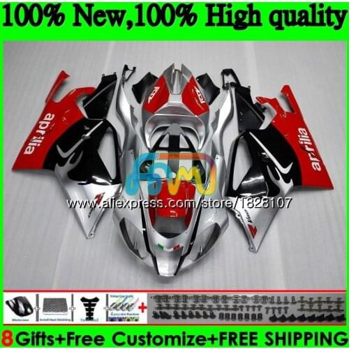 Black silvery RSV1000R For Aprilia RSV1000 R Mille 03 04 05 06 55BS.1 RSV1000RR RSV 1000 R RR 1000R 2003 2004 2005 2006 Fairing