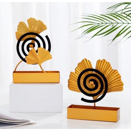 Ginkgo Leaf Mosquito Coil Holder Wrought Iron Fireproof Repellent Rack Portable Hanging Mosquito Coil Shelf Anti-mosquito Supply