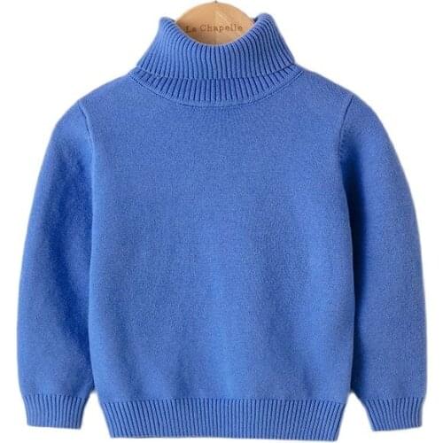 Baby Girl Boy New Sweaters Autumn Winter Children Toddler Jumper Knitted Pullover Turtleneck Warm Outerwear Kid Casual Clothing