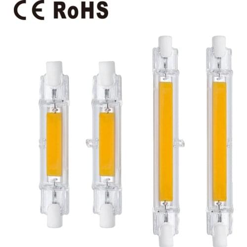 R7S LED 118mm 78mm Dimmable COB Lamp Bulb Glass Tube 40W 30W 15W Replace Halogen Lamp Light AC 220V 230V R7S Spotlight