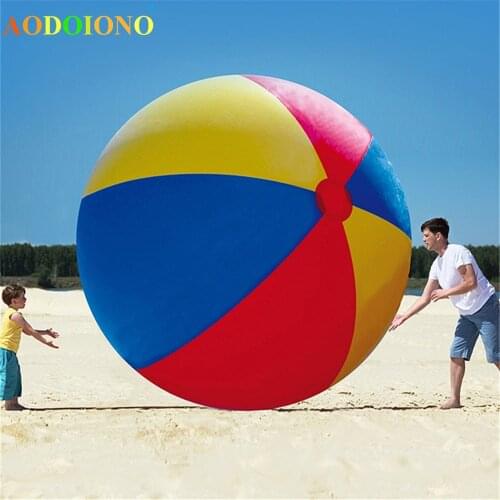 100cm/130cm/150cm Giant Inflatable Beach Ball Colorful Volleyball Adult Children Outdoor Ball Family Garden Lawn Beach Party Toy