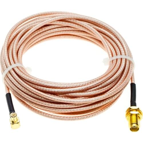 RG316 MCX Male RIGHT Angle to SMA Female Bulkhead Coax RF Extension Cable Jumper Pigtail