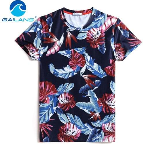 Gailang Brand Mens Top Tees Casual Men T Shirt Print Funny Tshirts Slim Fit Leisure Short Sleeve Mens T-shirt Plus Size