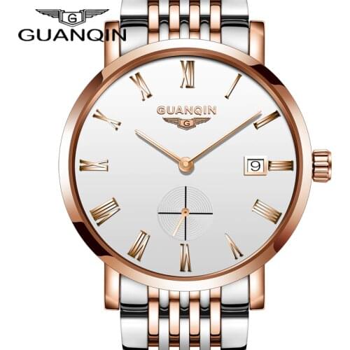 New 2019 GUANQIN Watch Men luxury brand Automatic Mechanical Quality Sapphire Waterproof Date Analog Wristwatch Mens Watches