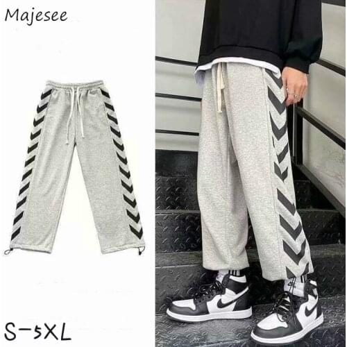 Men Sweatpants Oversize 5XL Plus Velvet Thicker Drawstring Bundle Feet Ankle-length Trousers Baggy Korean Style Chic Ins Casual