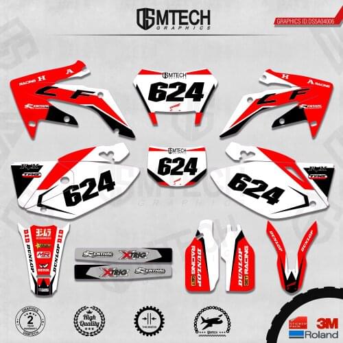 DSMTECH Customized Team Graphics Backgrounds Decals 3M Custom Stickers For 2004-2007 2008-2011 2012-2015 2016-2019 CRF250X 006