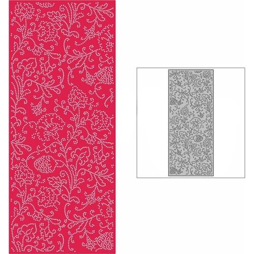 New Slim Spotted Flowers Garden Background Plate Craft Embossing Mold 2021 Metal Cutting Dies for Scrapbooking Album Card Making