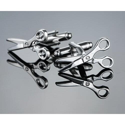 Novelty Scissors Cufflinks for Mens Shirt Cuff bottons High Quality Stainless Steel Cuff links Fashion Brand Jewe Wedding gifts