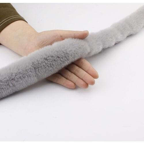 Genuine rex rabbit fur trim 3meters/lot cap of fur hood moben neckline shoes cuff diy handmade clothes accessories