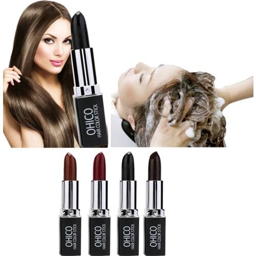 Lipstick Makeup DIY Hair Dye Cream Cover White Hair Temporary