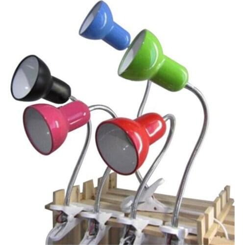 Black Blue Dorm Room Clip on Lamp Portable Book Reading Light,White Pink Clamp on Desk/Table/Bunk Bed/Cupboard Home Lighting