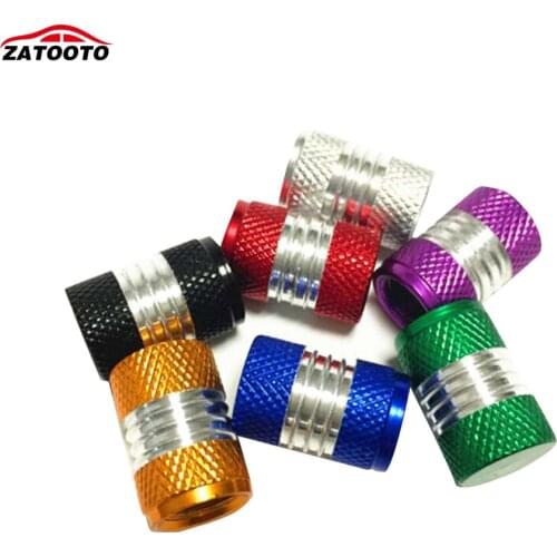 ZATOOTO (100 piece /lot ) Wholesale Aluminium Alloy Cycle Valve Schrader Air Caps Airtight Cover for Car Bike Car Accessories