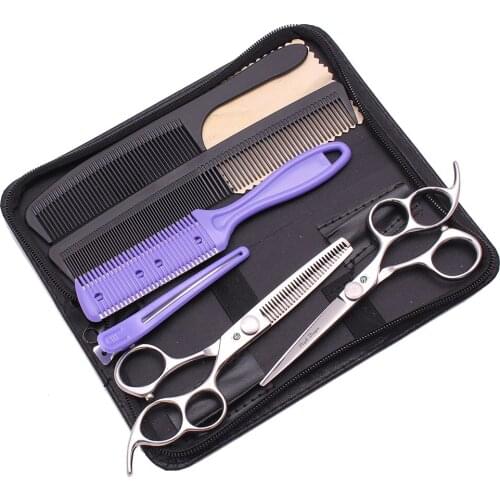 Purple Dragon 5.5" 6" Japan 440C Hair Cutting Scissors Set Hairdressing Scissors Professional Thinning Shears Dropshipping 9011