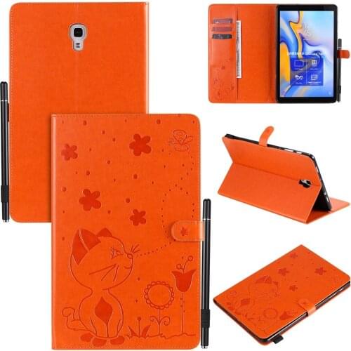 Smart Sleep Wake Up Cover For Samsung Galaxy Tab A 10.5 inch T590 T595 T597 Tablet Protect Case PU Leather Shell Funda Capa+pen