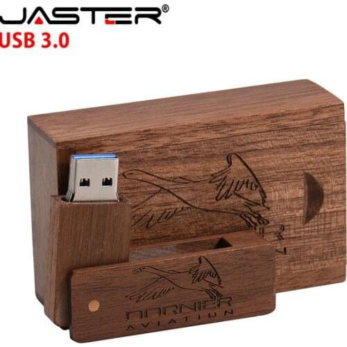 JASTER USB flash drives USB 3.0 natural wooden usb + packing box wood pendrive 4G 8GB 16GB 32GB u disk photography wedding gifts