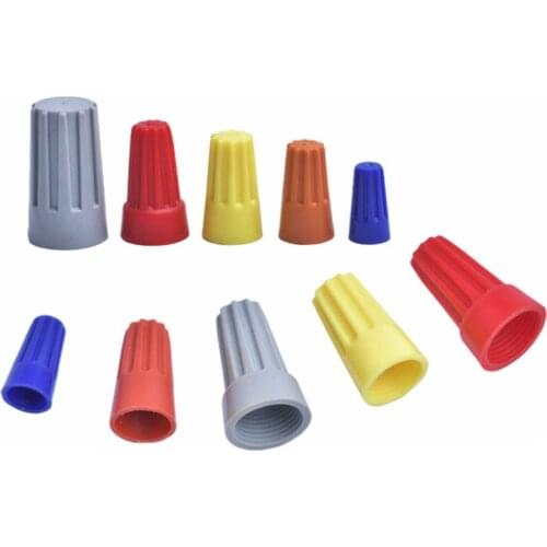 50 pcs Helical spring terminal cap P1 insulated cable closed terminal flame-retardant wire joint and line crimping cap