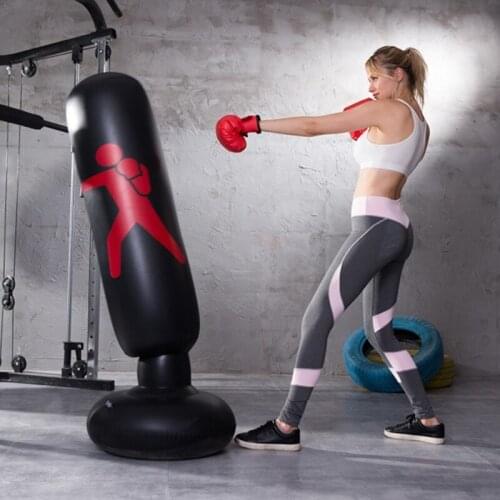 1.6M Inflatable Boxing Bag Training Fitness Vertical Punching Bag Tumbler Sandbag Gym Home Pressure Relief Workout Equipment New